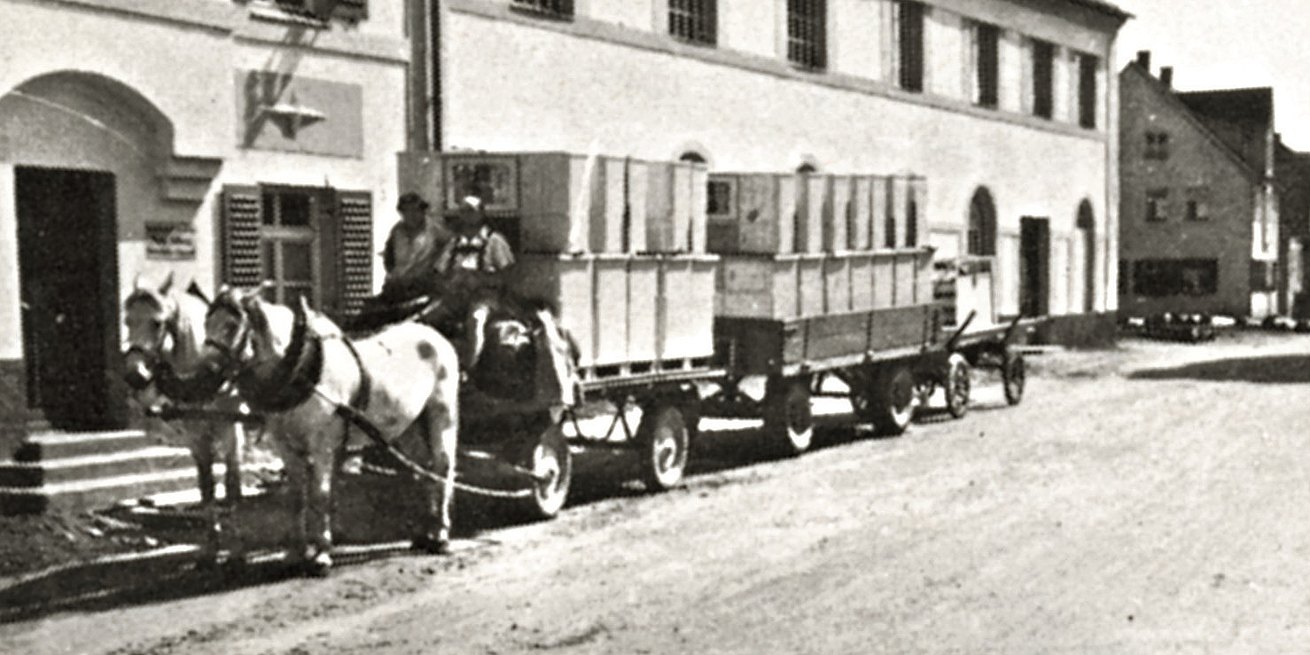 Levering van bulthaup producten met paard en wagen