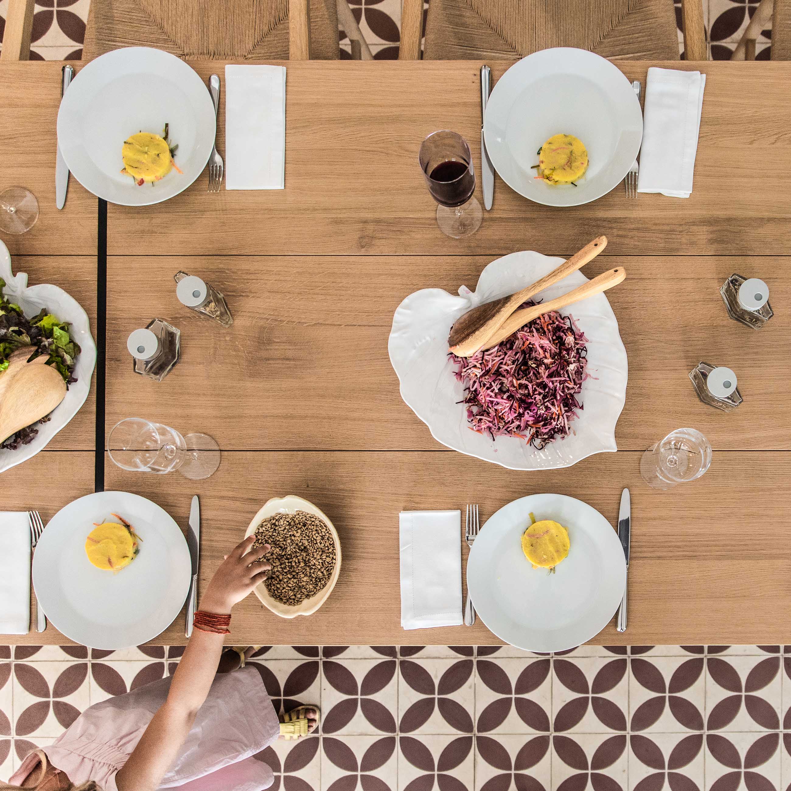 Table decorated in perfect balance